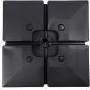 imageSunnyglade 4pcs 200LB Square Patio Umbrella Base Water Filled Umbrella Stand Suitable for All Kinds Of Cross Tiles BlackBlack