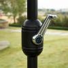 imageSunnyglade 9 Patio Umbrella Outdoor Table Umbrella with 8 Sturdy Ribs Blue and WhiteBlack and White