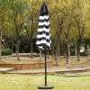 imageSunnyglade 9 Patio Umbrella Outdoor Table Umbrella with 8 Sturdy Ribs Blue and WhiteBlack and White