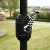 imageSunnyglade 9 Patio Umbrella Outdoor Table Umbrella with 8 Sturdy Ribs Blue and WhiteBlue and White