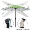 imageSunnyglade 9 Patio Umbrella Outdoor Table Umbrella with 8 Sturdy Ribs Blue and WhiteGrass Green and White