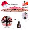 imageSunnyglade 9 Patio Umbrella Outdoor Table Umbrella with 8 Sturdy Ribs Blue and WhiteRed and White