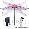 imageSunnyglade 9 Patio Umbrella Outdoor Table Umbrella with 8 Sturdy Ribs Blue and WhiteRed and White