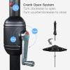 imageSunnyglade 9 Solar LED Lighted Patio Umbrella with 8 RibsTilt Adjustment and Crank Lift System BlackBlack