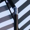 imageSunnyglade 9 Solar LED Lighted Patio Umbrella with 8 RibsTilt Adjustment and Crank Lift System BlackBlack and White
