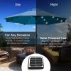 imageSunnyglade 9 Solar LED Lighted Patio Umbrella with 8 RibsTilt Adjustment and Crank Lift System BlackBlue