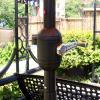 imageSunnyglade 9 Solar LED Lighted Patio Umbrella with 8 RibsTilt Adjustment and Crank Lift System BlackDark Green