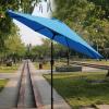 imageSunnyglade 9Ft Patio Umbrella Outdoor Table Umbrella with 8 Sturdy Ribs Grass GreenBlue