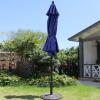 imageSunnyglade 9Ft Patio Umbrella Outdoor Table Umbrella with 8 Sturdy Ribs Grass GreenNavy Blue
