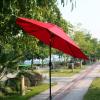 imageSunnyglade 9Ft Patio Umbrella Outdoor Table Umbrella with 8 Sturdy Ribs Grass GreenRed