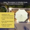 imageSunnyglade 9ft Patio Umbrella Replacement Canopy Market Umbrella Top Outdoor Umbrella Canopy with 8 RibsBeige