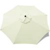 imageSunnyglade 9ft Patio Umbrella Replacement Canopy Market Umbrella Top Outdoor Umbrella Canopy with 8 RibsBeige