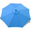 imageSunnyglade 9ft Patio Umbrella Replacement Canopy Market Umbrella Top Outdoor Umbrella Canopy with 8 RibsBlue