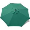 imageSunnyglade 9ft Patio Umbrella Replacement Canopy Market Umbrella Top Outdoor Umbrella Canopy with 8 RibsDark Green