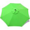 imageSunnyglade 9ft Patio Umbrella Replacement Canopy Market Umbrella Top Outdoor Umbrella Canopy with 8 RibsGrass green
