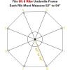imageSunnyglade 9ft Patio Umbrella Replacement Canopy Market Umbrella Top Outdoor Umbrella Canopy with 8 RibsLight Brown
