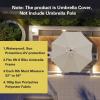 imageSunnyglade 9ft Patio Umbrella Replacement Canopy Market Umbrella Top Outdoor Umbrella Canopy with 8 RibsLight Brown