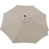 imageSunnyglade 9ft Patio Umbrella Replacement Canopy Market Umbrella Top Outdoor Umbrella Canopy with 8 RibsLight Brown