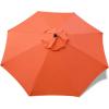 imageSunnyglade 9ft Patio Umbrella Replacement Canopy Market Umbrella Top Outdoor Umbrella Canopy with 8 RibsOrange