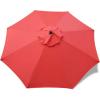 imageSunnyglade 9ft Patio Umbrella Replacement Canopy Market Umbrella Top Outdoor Umbrella Canopy with 8 RibsRed