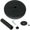 imageSunnyglade Heavy Duty 23L Round 20quot Water Filled Patio Outdoor Umbrella Base Stand Weight with Steel Umbrella Holder Suit for Dia 38mm or 48mm Pole BlackBlack