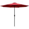 imageSunnyglade 11Ft Patio Umbrella Garden Canopy Outdoor Table Market Umbrella with Push Button TiltCrank 8 Ribs Red