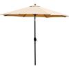 imageSunnyglade 11Ft Patio Umbrella Garden Canopy Outdoor Table Market Umbrella with Push Button TiltCrank 8 Ribs Tan