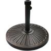 imageSunnyglade 18quot 302lbs Heavy Duty Round Antiqued Umbrella Base for Patio Outdoor  Bronze