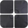 imageSunnyglade 4PCS 176LB Square Shaped Water Or Sand Filled Umbrella Base Cantilever Offset Patio Market Umbrella Base Stand with U Locking BlackBlack