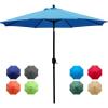imageSunnyglade 9Ft Patio Umbrella Outdoor Table Umbrella with 8 Sturdy Ribs Grass GreenBlue