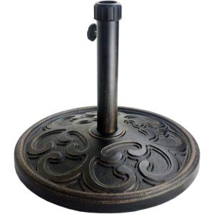 imageSunnyglade 18quot 22lbs Outdoor Living Heavy Duty Round Antiqued Patio Umbrella Base