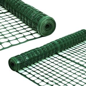 imageSunnyglade 4 X100 Ft Outdoor Snow Fence Plastic Safety Temporary Garden Netting for PoultryRabbits Chicken DogsOrangeGreen