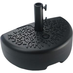 imageSunnyglade 40 lb Half Moon Shaped Water Filled Umbrella Base Patio Umbrella Stand BlackBlack