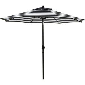imageSunnyglade 9 Patio Umbrella Outdoor Table Umbrella with 8 Sturdy Ribs Blue and WhiteBlack and White