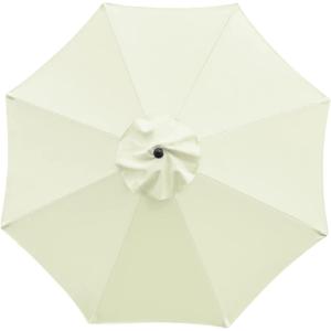 imageSunnyglade 9ft Patio Umbrella Replacement Canopy Market Umbrella Top Outdoor Umbrella Canopy with 8 RibsBeige