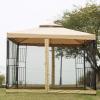 imageSunnyglade Garden Gazebo 10 x 10 Patio Backyard Double Roof Vented Gazebo Canopy