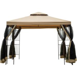 imageSunnyglade Garden Gazebo 10 x 10 Patio Backyard Double Roof Vented Gazebo Canopy