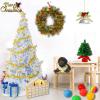 imageSunnyglade 4 FT Premium White Artificial Christmas Tree 400 Tips Easy to Assemble with Christmas Tree Metal Stand for Indoor and Outdoor Use 4FT75FT